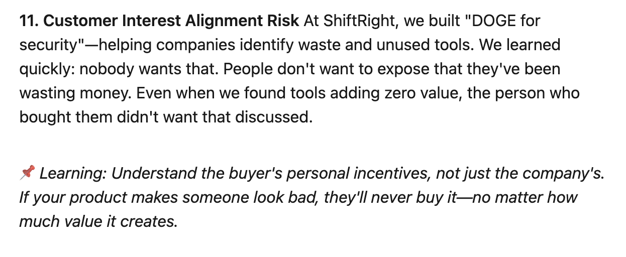 Startup risk: timing is everything, being early equals being wrong